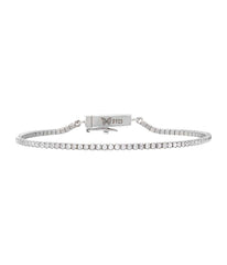 Classic Thin Tennis Bracelet Silver