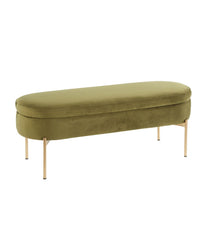 Chloe Storage Bench Gold & Green