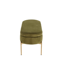 Chloe Storage Bench Gold & Green