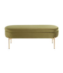 Chloe Storage Bench Gold & Green