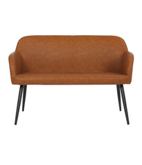 Daniella High Back Bench Black & Camel