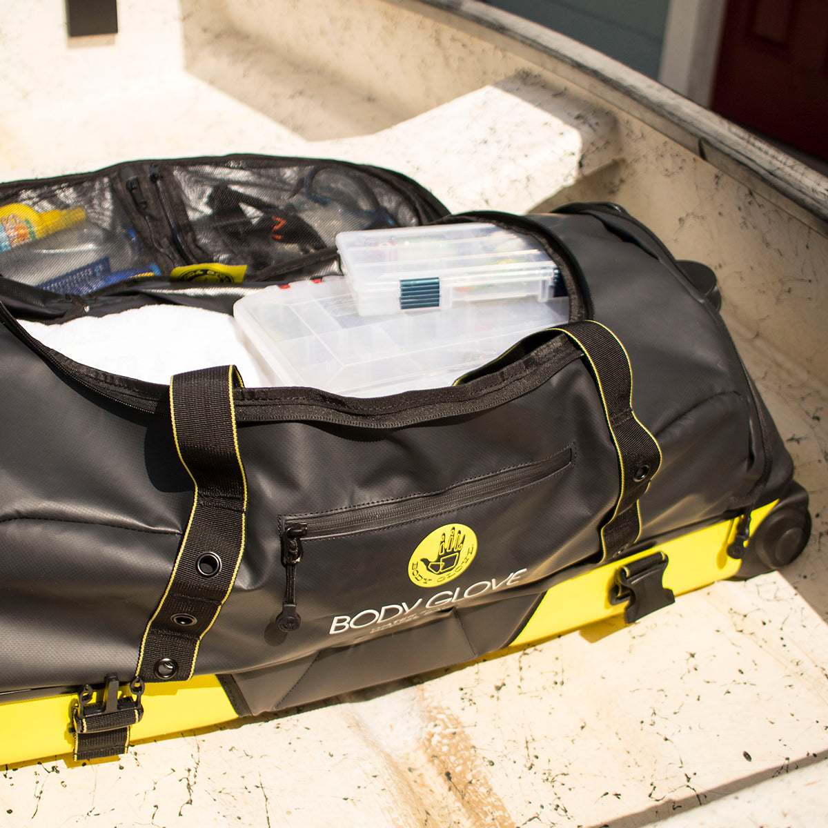  Body Glove Body Glove Merced Waterproof Folding Hardside Hybrid Rolling Duffel - Yellow - Bonton