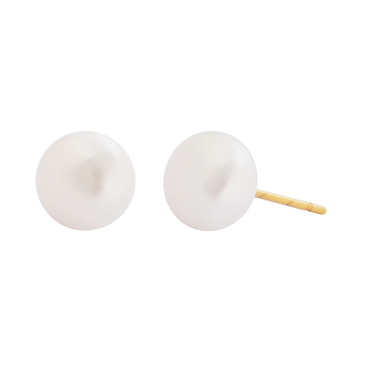  Gemesis Jewels by Edforce Classic Pearl Stud Earrings - Silver - Bonton