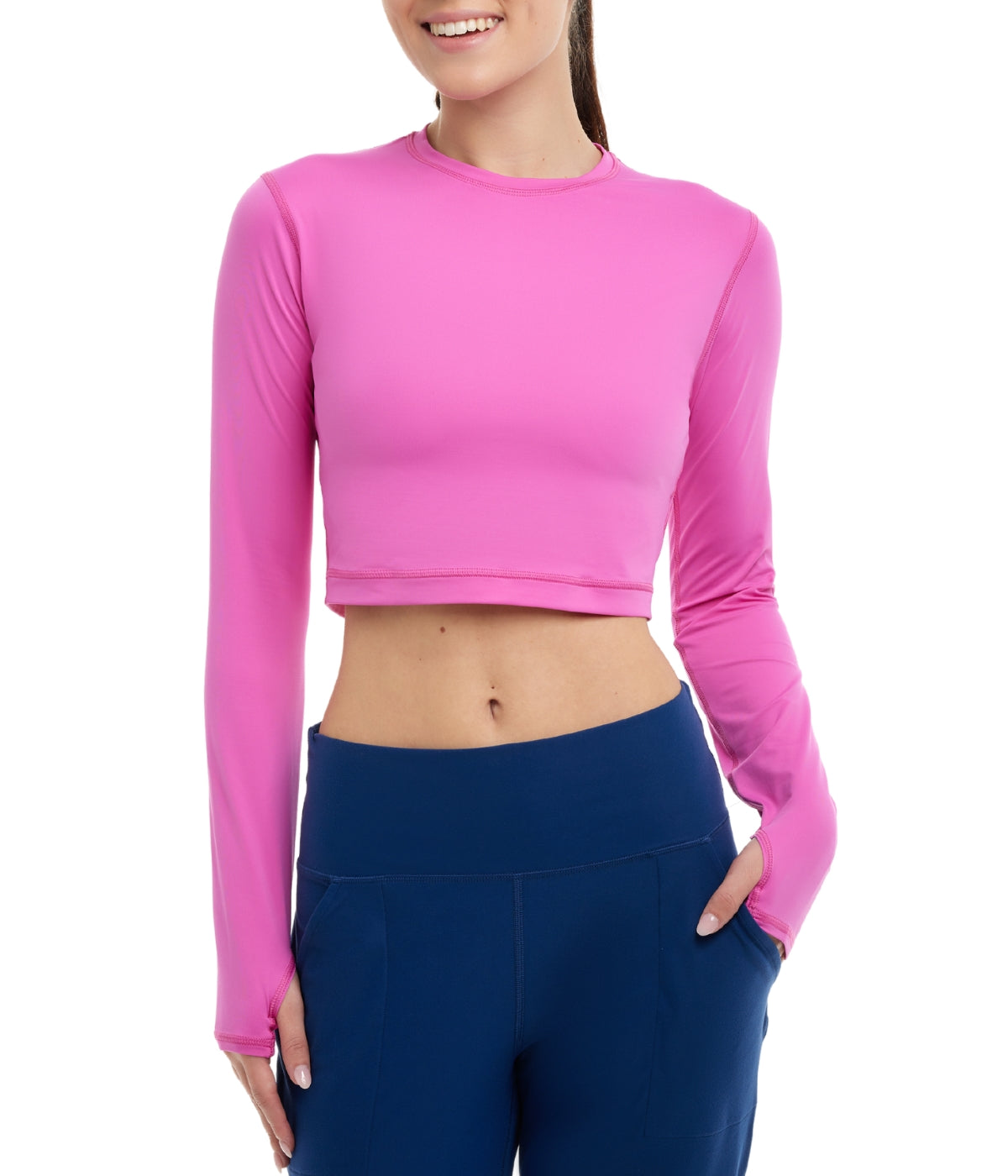  BloqUV BloqUV Women's UPF 50+ Sun Protection Everyday Crop Top - Bubble Gum - Bonton