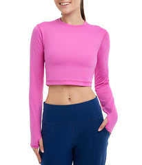 BloqUV Women's UPF 50+ Sun Protection Everyday Crop Top-XL-Bubble Gum-1