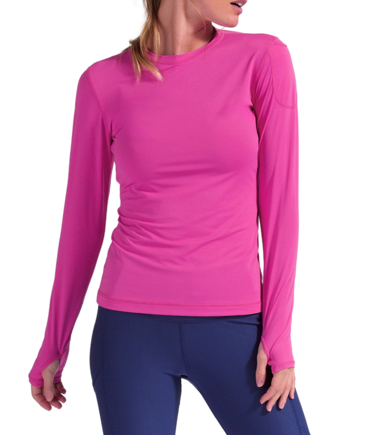  BloqUV BloqUV Women's UPF 50+ Sun Protection Long Sleeve Sun Shirt 24/7 Top - Bubble Gum - Bonton