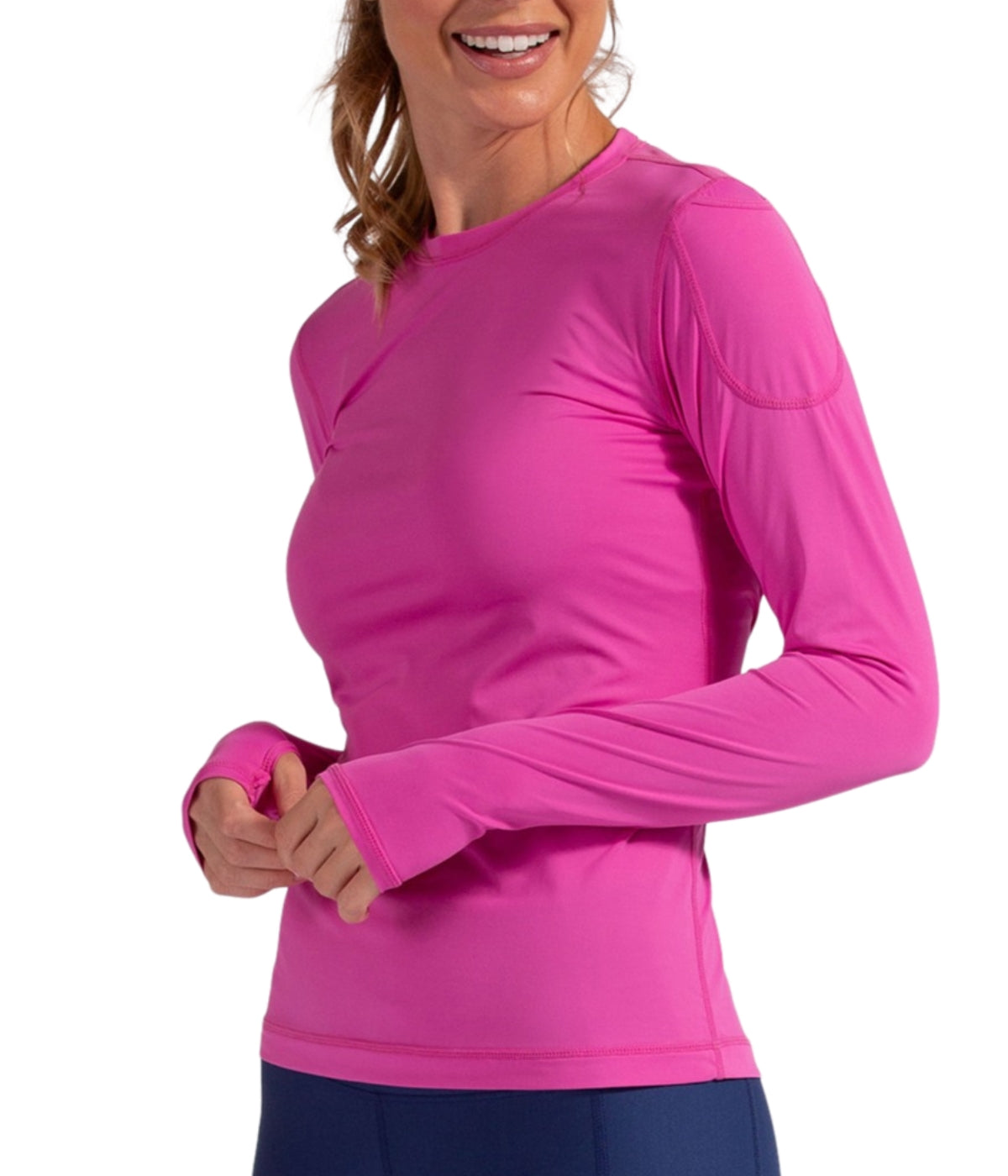  BloqUV BloqUV Women's UPF 50+ Sun Protection Long Sleeve Sun Shirt 24/7 Top - Bubble Gum - Bonton