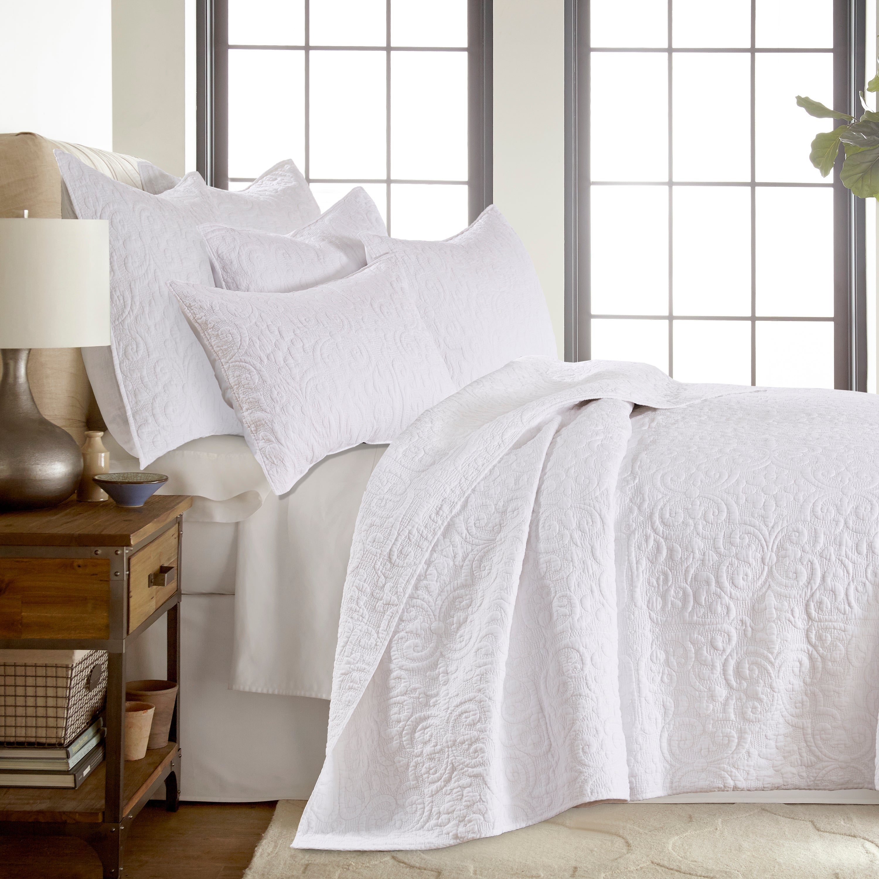  Birch Hill By Levtex Sherbourne Quilt - White - Bonton