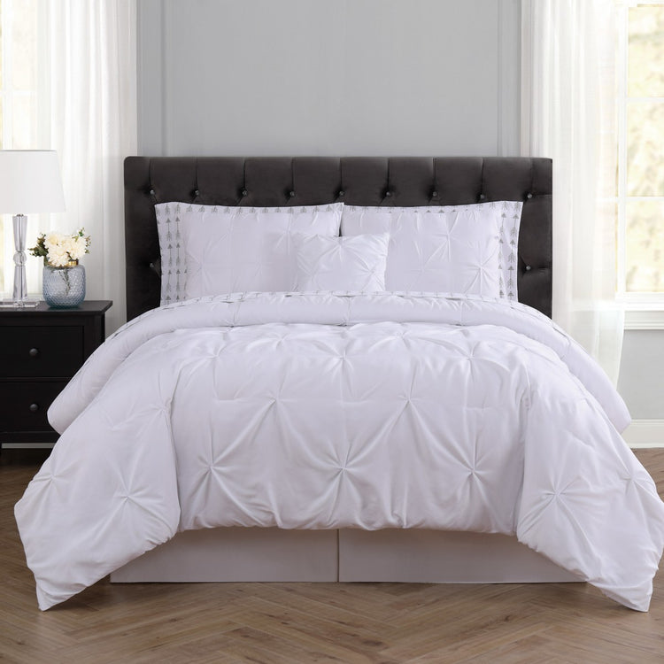 Arrow Pleated Bed in a Bag White