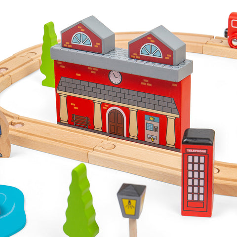 City Road and Railway Set by Bigjigs Toys US