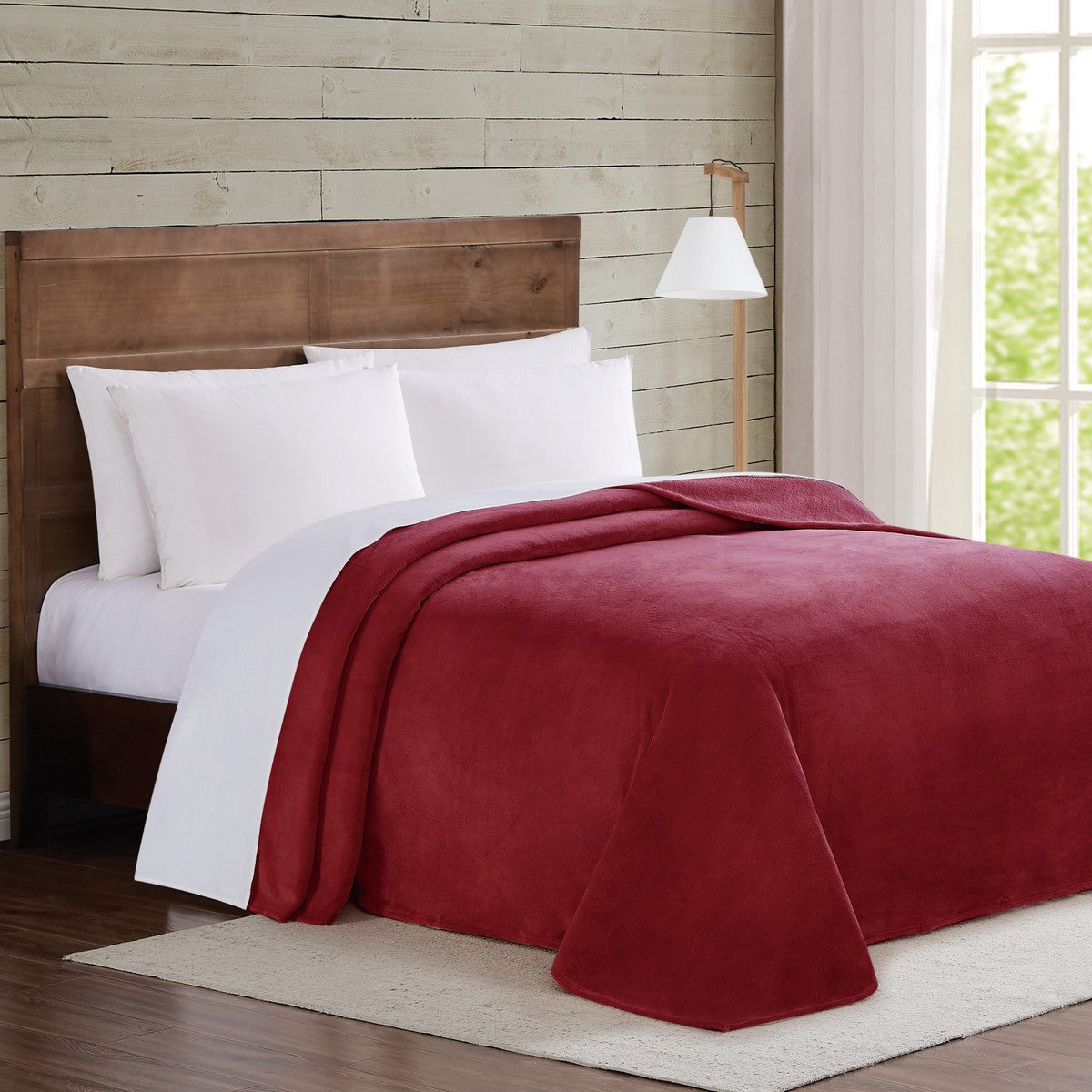  Truly Soft Velvet Plush Blanket - Cabernet - Bonton