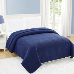 Cloud Sherpa Blanket Navy