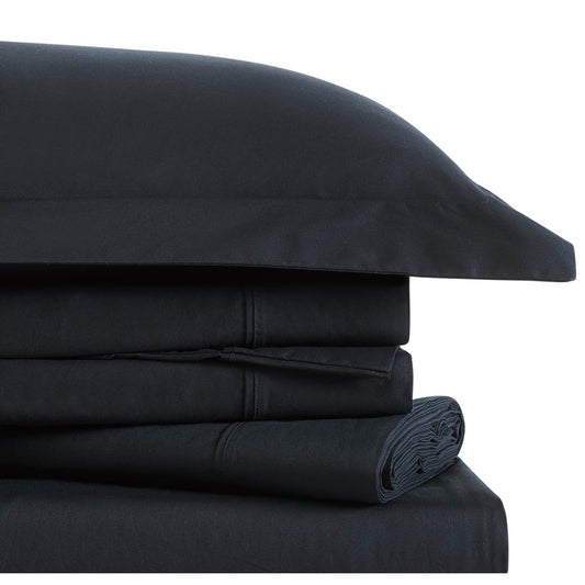 Classic Cotton Sheet Set Black