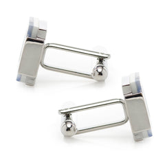 Floating Mother of Pearl Checkered Cufflinks