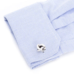 Double Sided Silver Knot Cufflinks