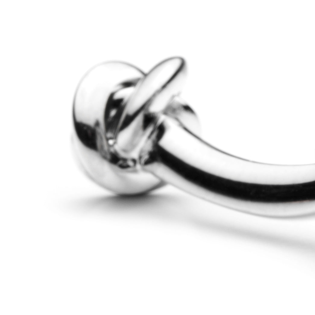  Cufflinks Double Sided Silver Knot Cufflinks - Default Title - Bonton