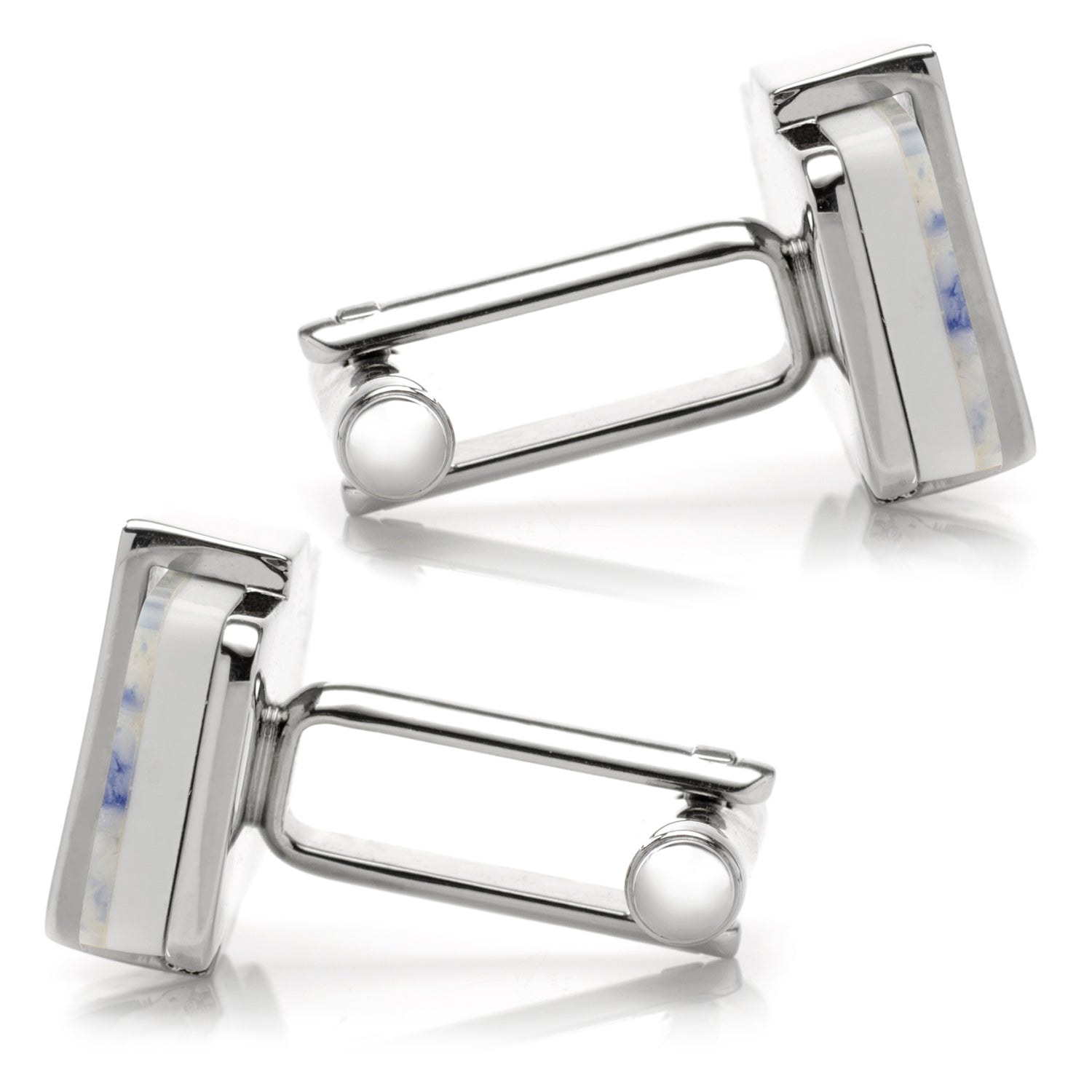  Cufflinks Checkered Cut Mother of Pearl Cufflinks - Default Title - Bonton