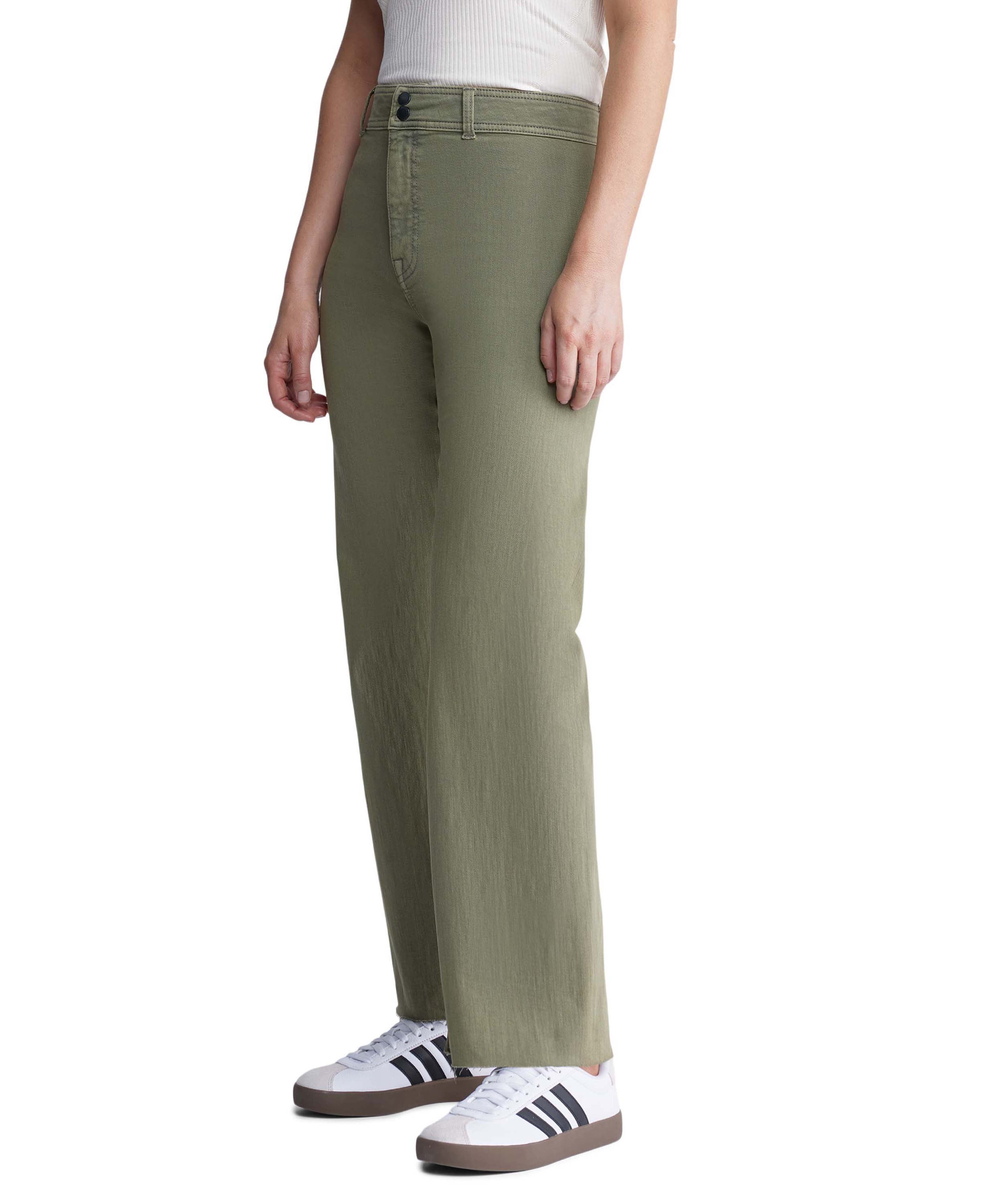  Buffalo David Bitton High Rise Wide Leg Adele - Olive - Bonton