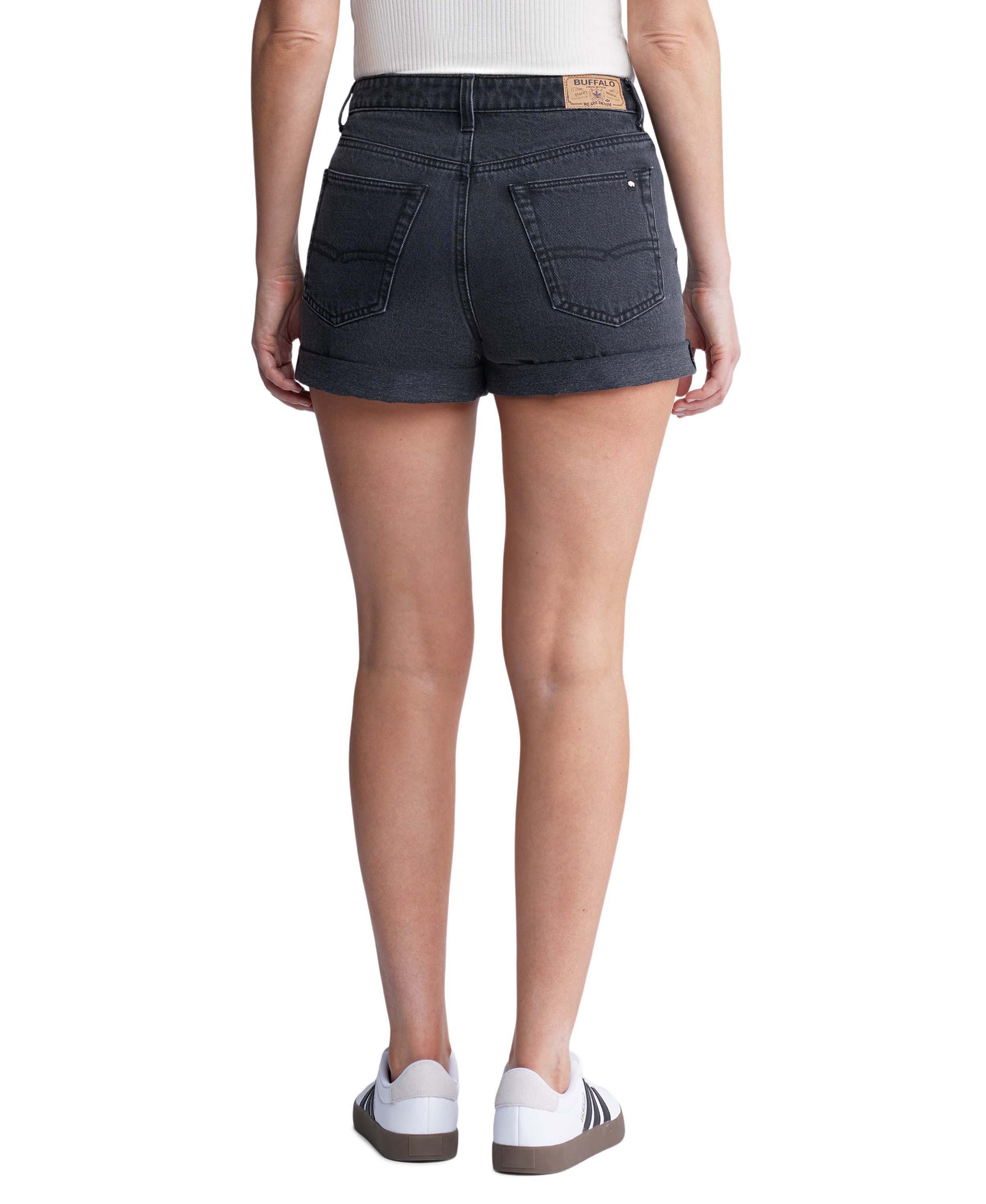  Buffalo David Bitton High Rise Relaxed Short Goldie - Black - Bonton