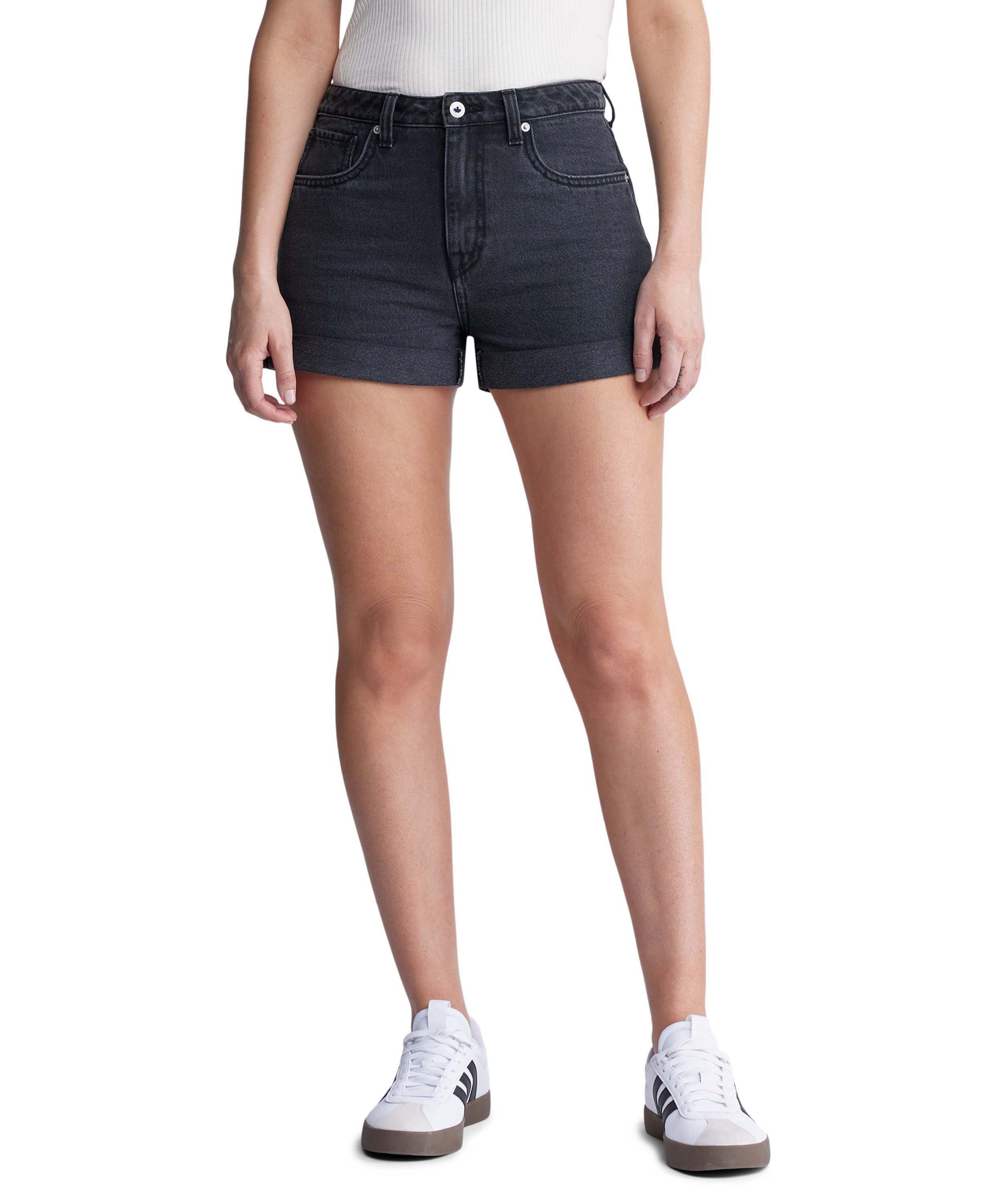  Buffalo David Bitton High Rise Relaxed Short Goldie - Black - Bonton