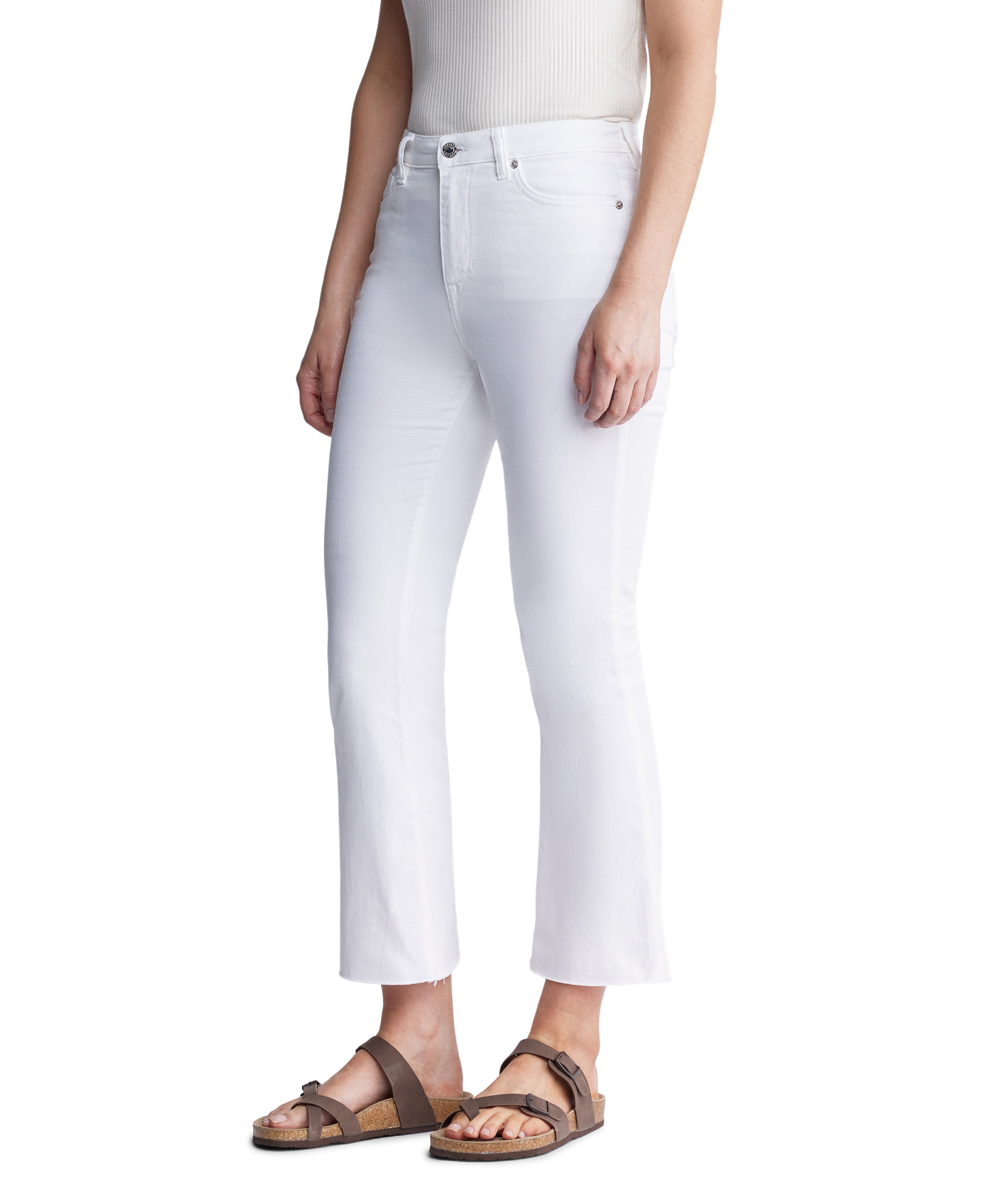  Buffalo David Bitton Kick Crop Jeans Kim - PURE WHITE - Bonton