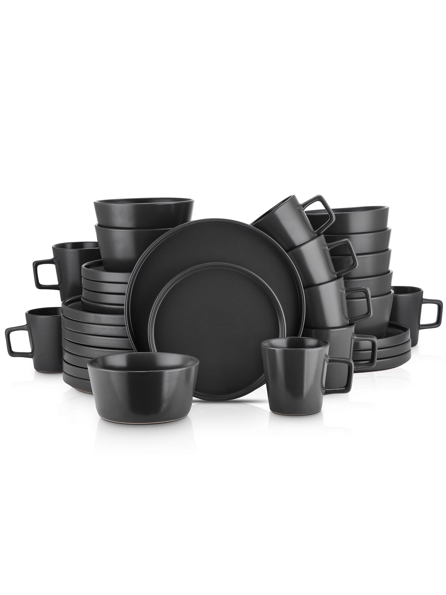  Stone + Lain Celina 32-Piece Dinnerware Set Stoneware - Brown Matte - Bonton