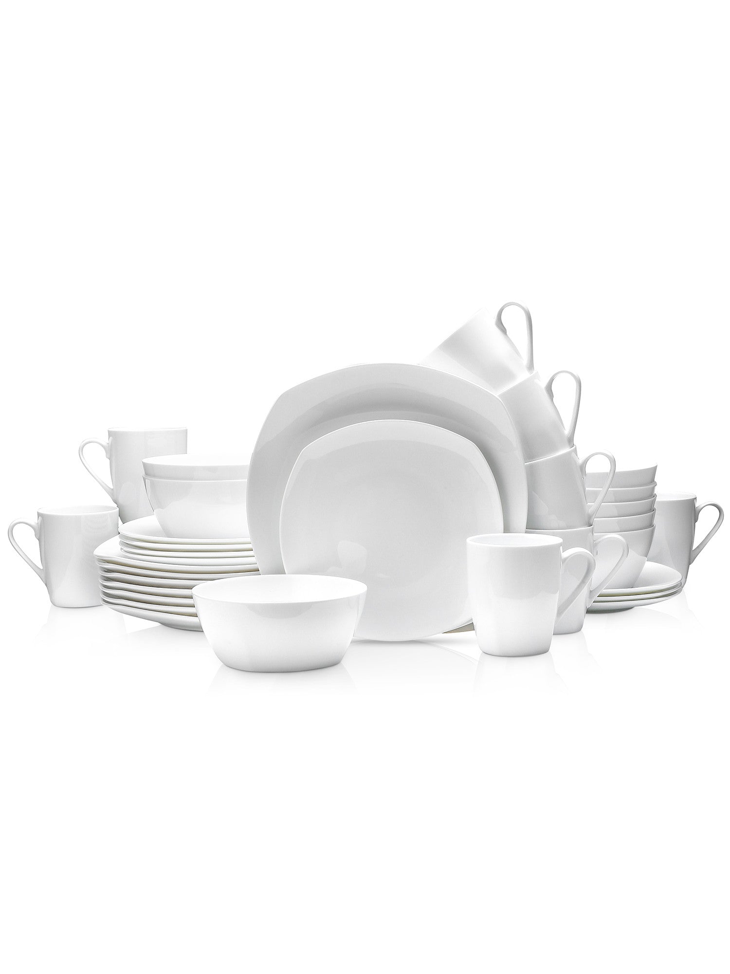  Stone + Lain Juliette 32-Piece Dinnerware Set Bone China - White - Bonton