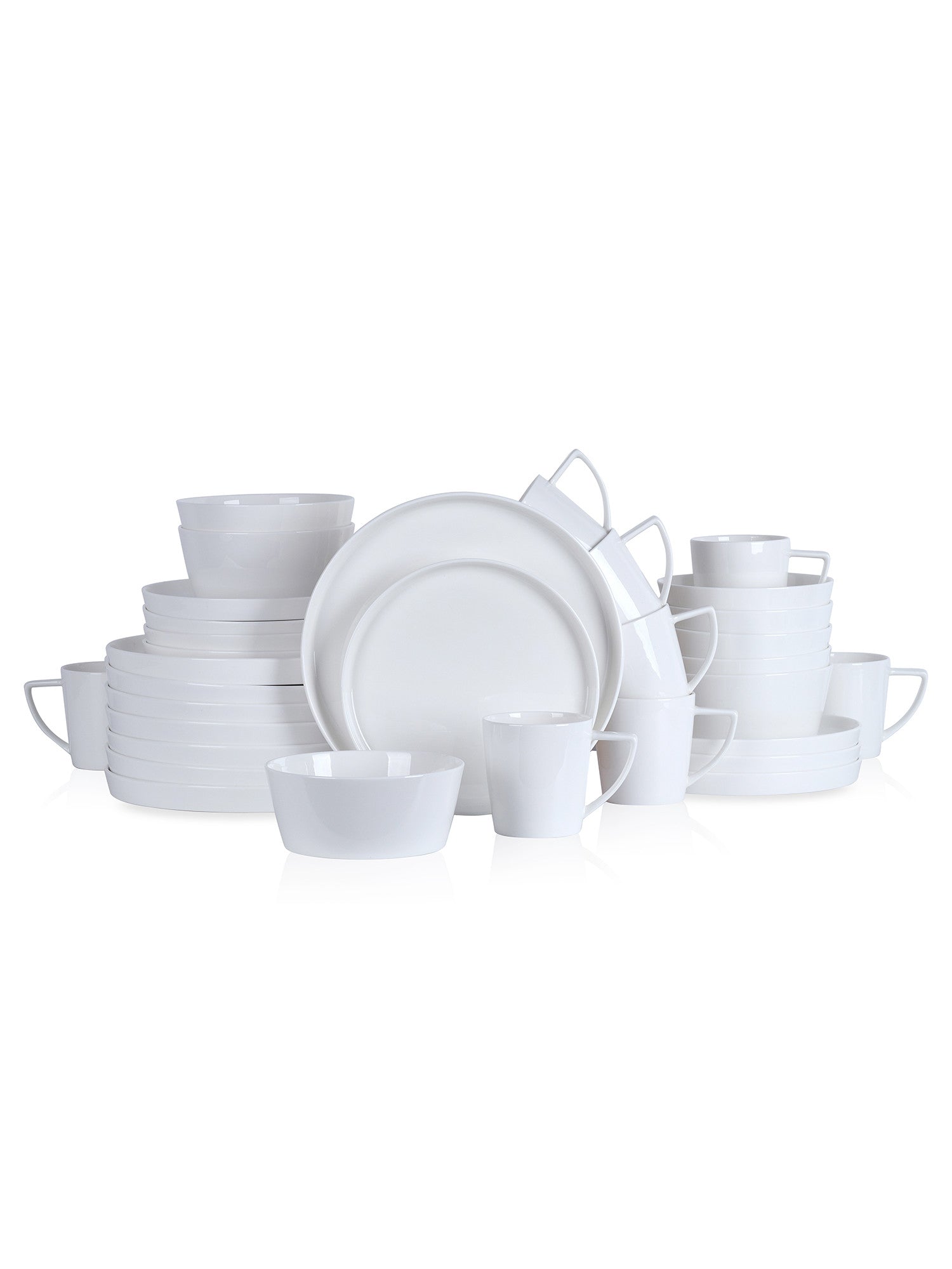  Stone + Lain Madeline 32-Piece Dinnerware Set Bone China - White - Bonton