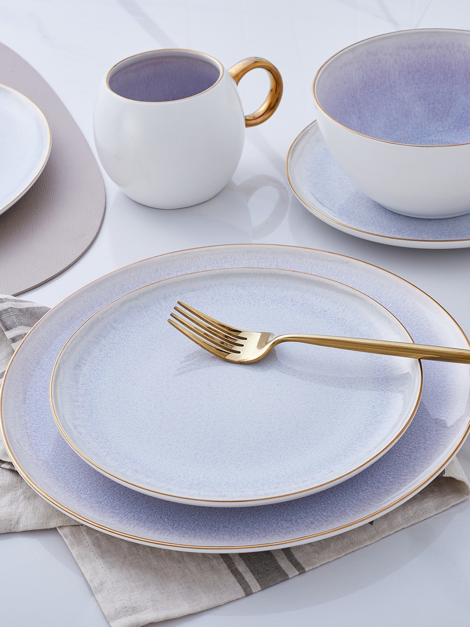  Stone + Lain Josephine 16-Piece Dinnerware Set Porcelain - Lavender - Bonton