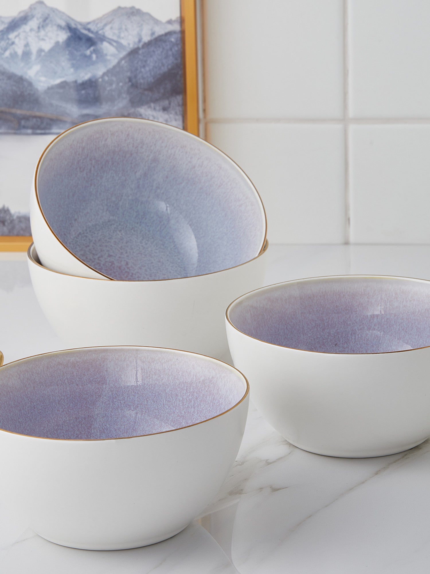  Stone + Lain Josephine 16-Piece Dinnerware Set Porcelain - Lavender - Bonton