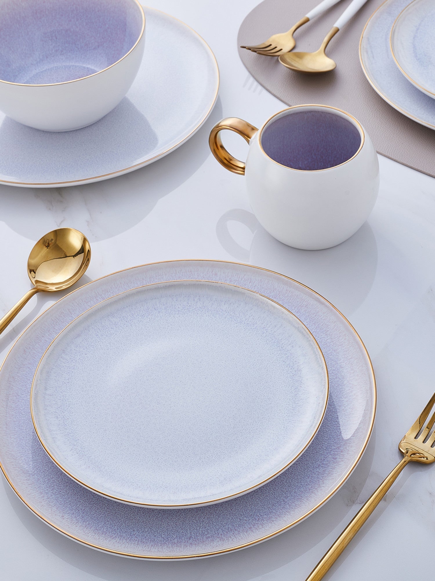  Stone + Lain Josephine 16-Piece Dinnerware Set Porcelain - Lavender - Bonton