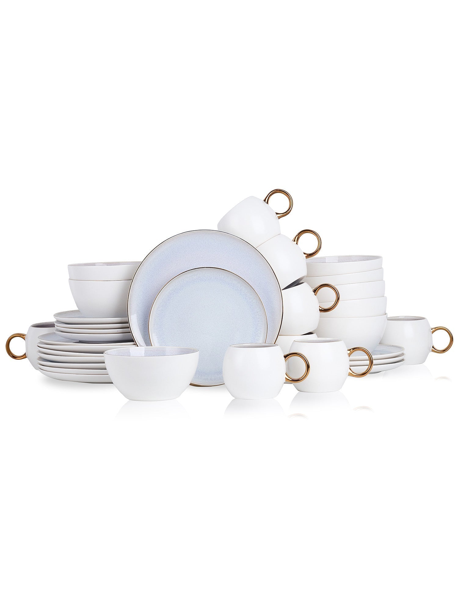  Stone + Lain Josephine 32-Piece Dinnerware Set Porcelain - Lavender - Bonton