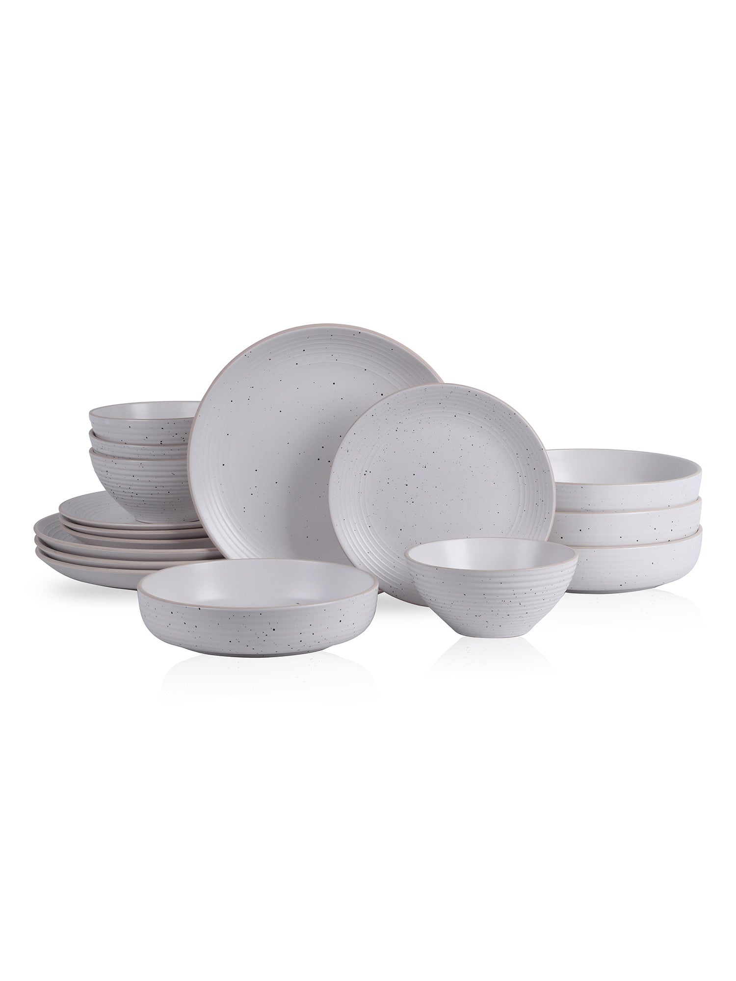  Stone + Lain Lauren 16-Piece Dinnerware Set Stoneware - Off White - Bonton