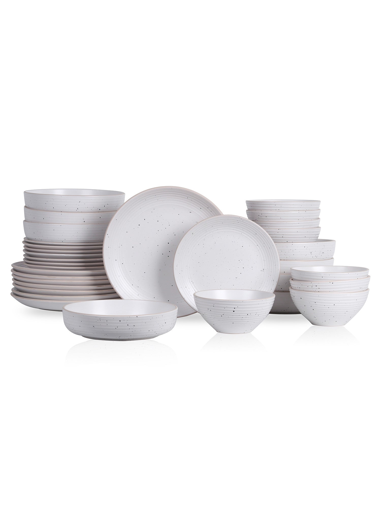  Stone + Lain Lauren 32-Piece Dinnerware Set Stoneware - Off White - Bonton