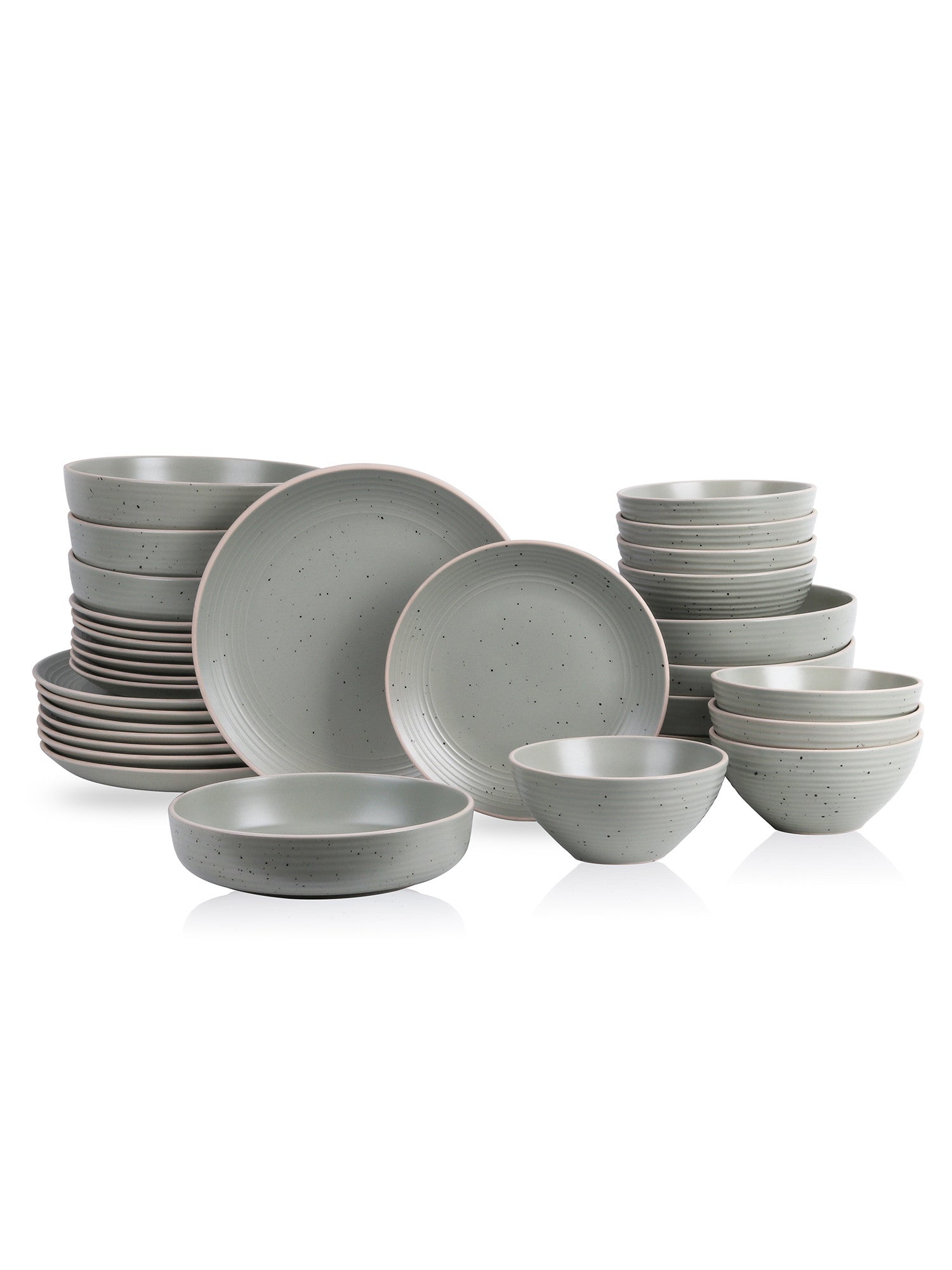  Stone + Lain Lauren 32-Piece Dinnerware Set Stoneware - Off White - Bonton