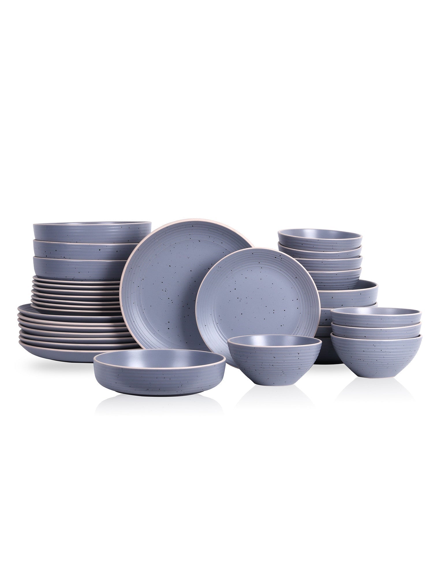  Stone + Lain Lauren 32-Piece Dinnerware Set Stoneware - Light Gray - Bonton