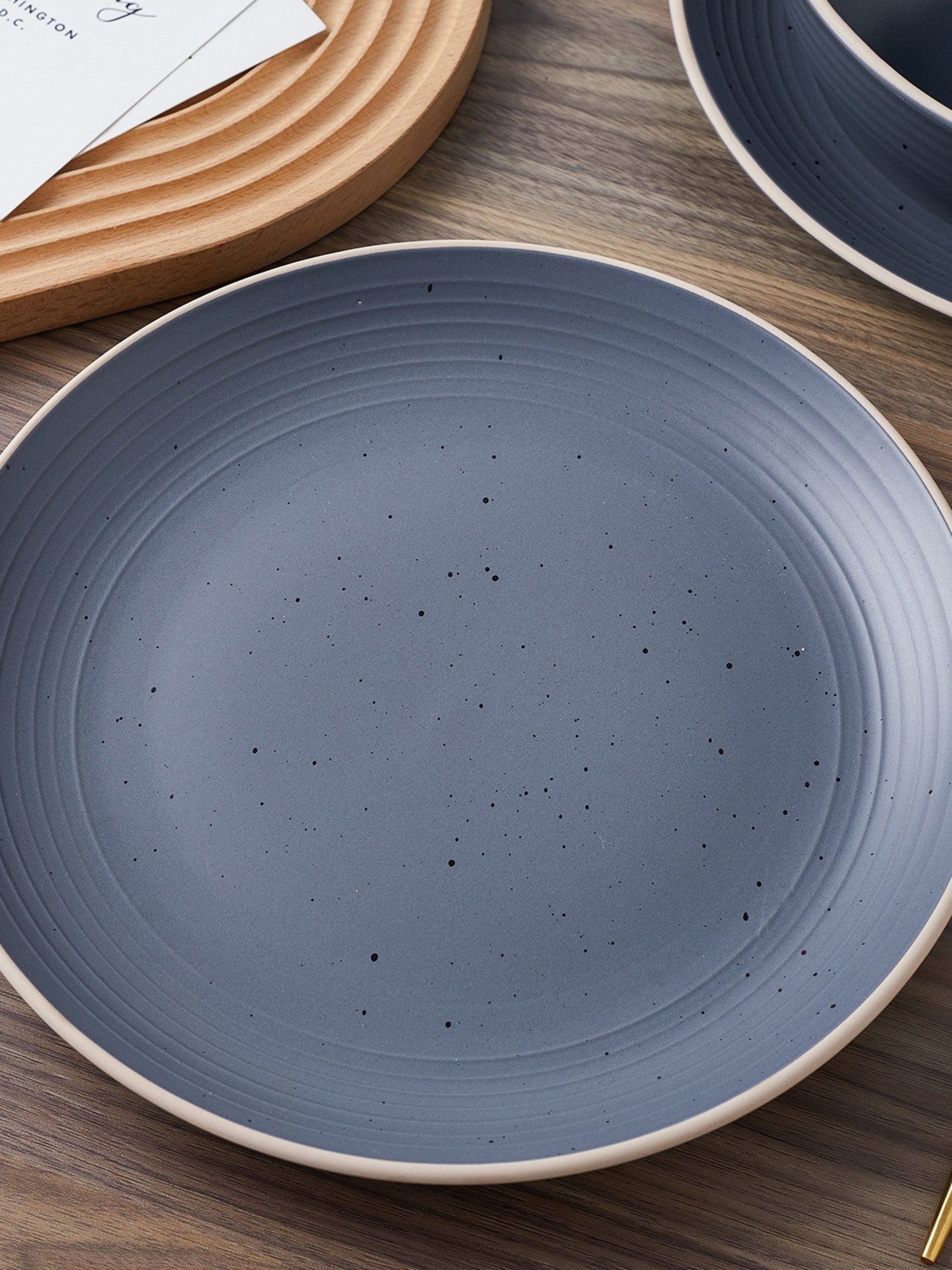  Stone + Lain Lauren 32-Piece Dinnerware Set Stoneware - Charcoal - Bonton