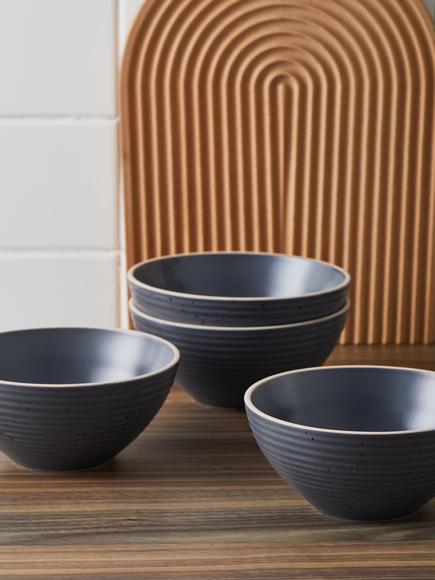  Stone + Lain Lauren 32-Piece Dinnerware Set Stoneware - Charcoal - Bonton