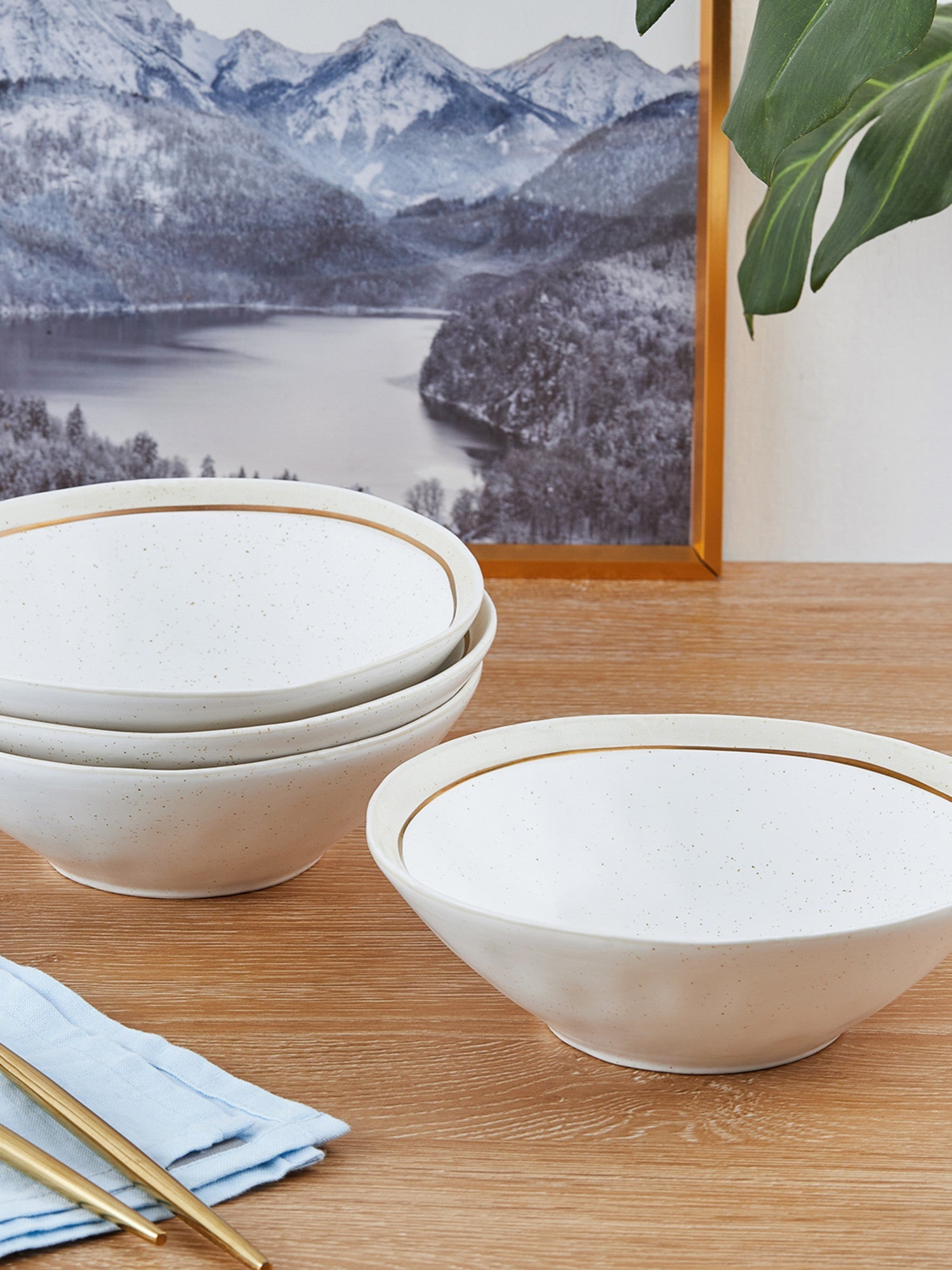  Stone + Lain Clara 16-Piece Dinnerware Set Porcelain - White - Bonton