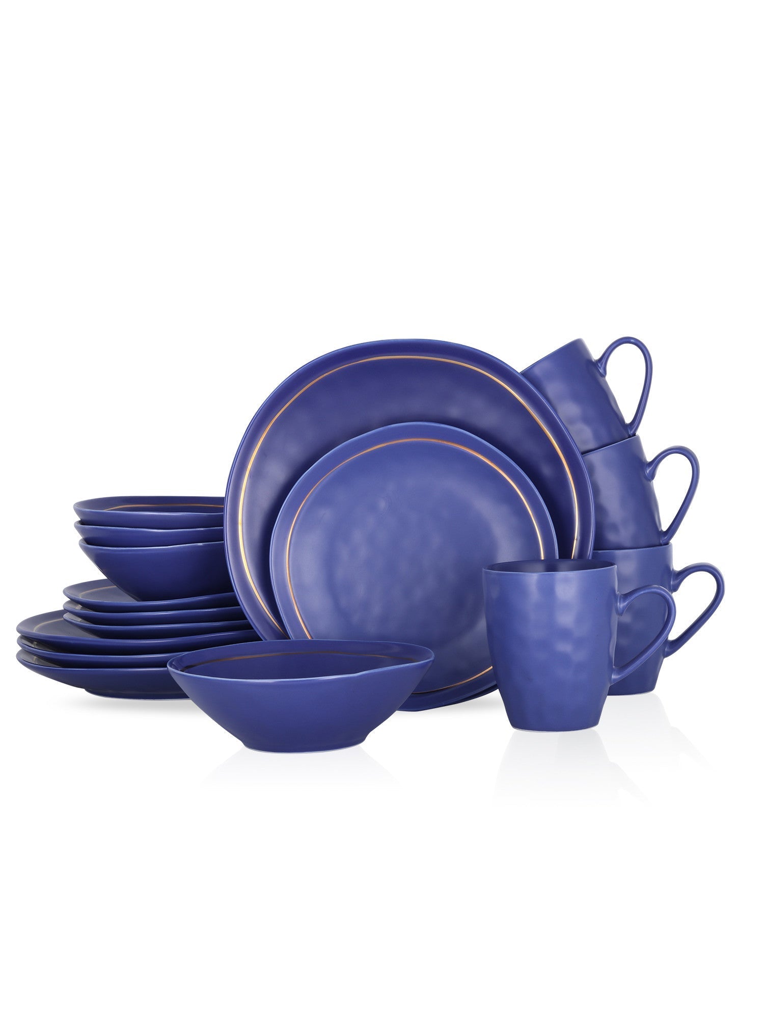  Stone + Lain Clara 16-Piece Dinnerware Set Porcelain - Blue - Bonton