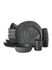 Hekonda Debossed 16-Piece Dinnerware Set Stoneware