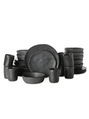 Hekonda Debossed 32-Piece Dinnerware Set Stoneware