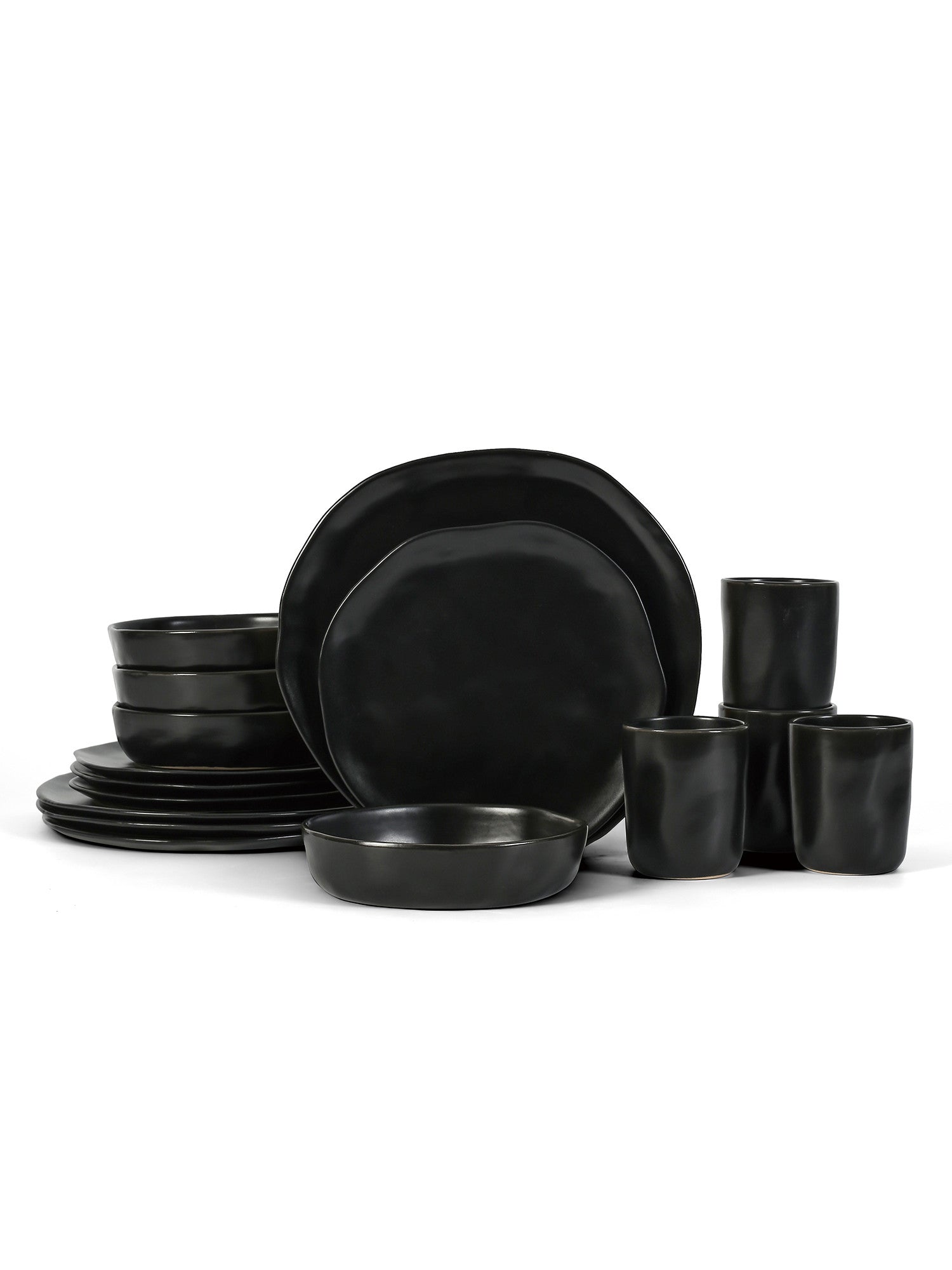  Stone + Lain Hekonda 16-Piece Dinnerware Set Stoneware - Black - Bonton