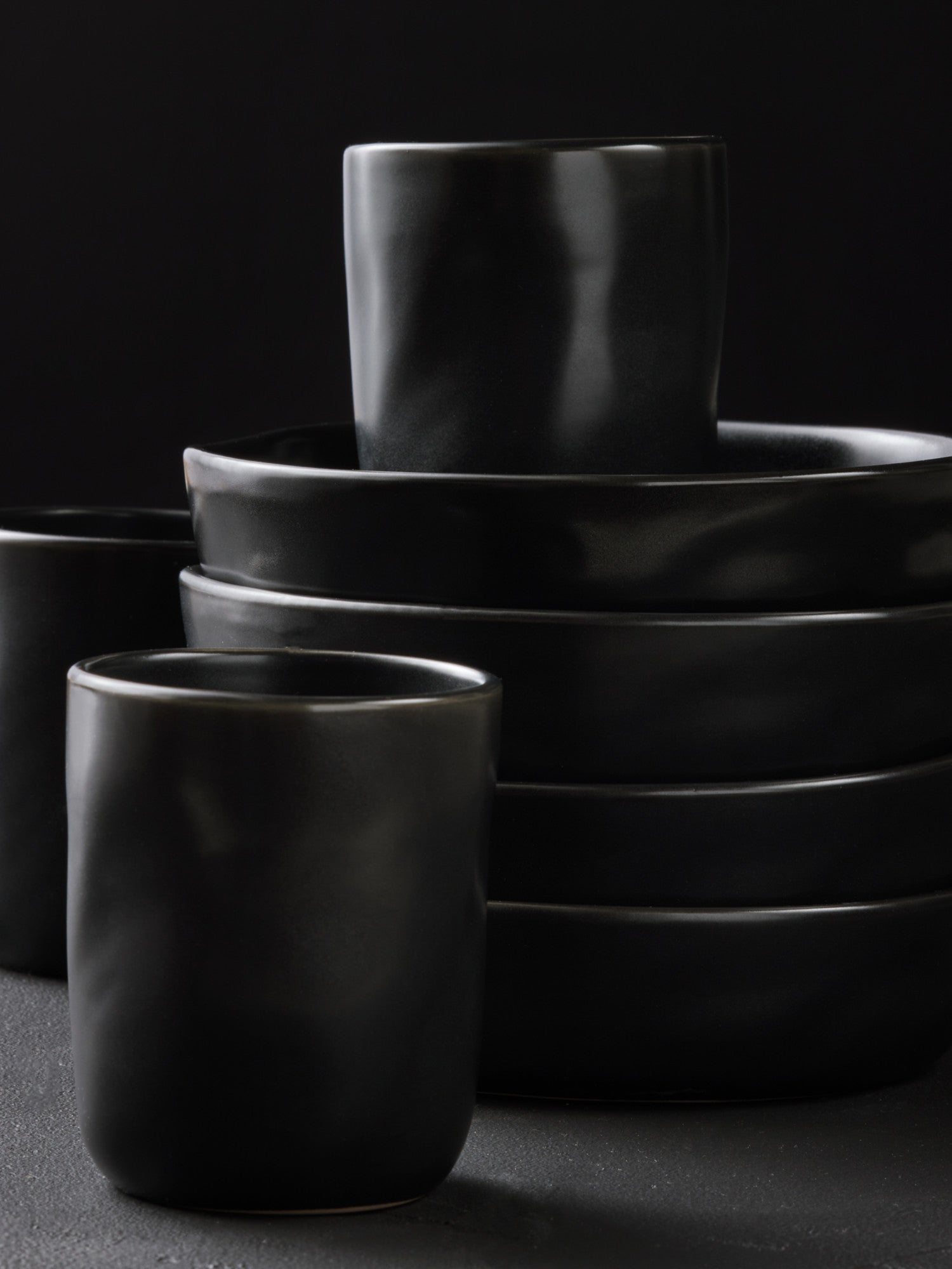  Stone + Lain Hekonda 16-Piece Dinnerware Set Stoneware - Black - Bonton