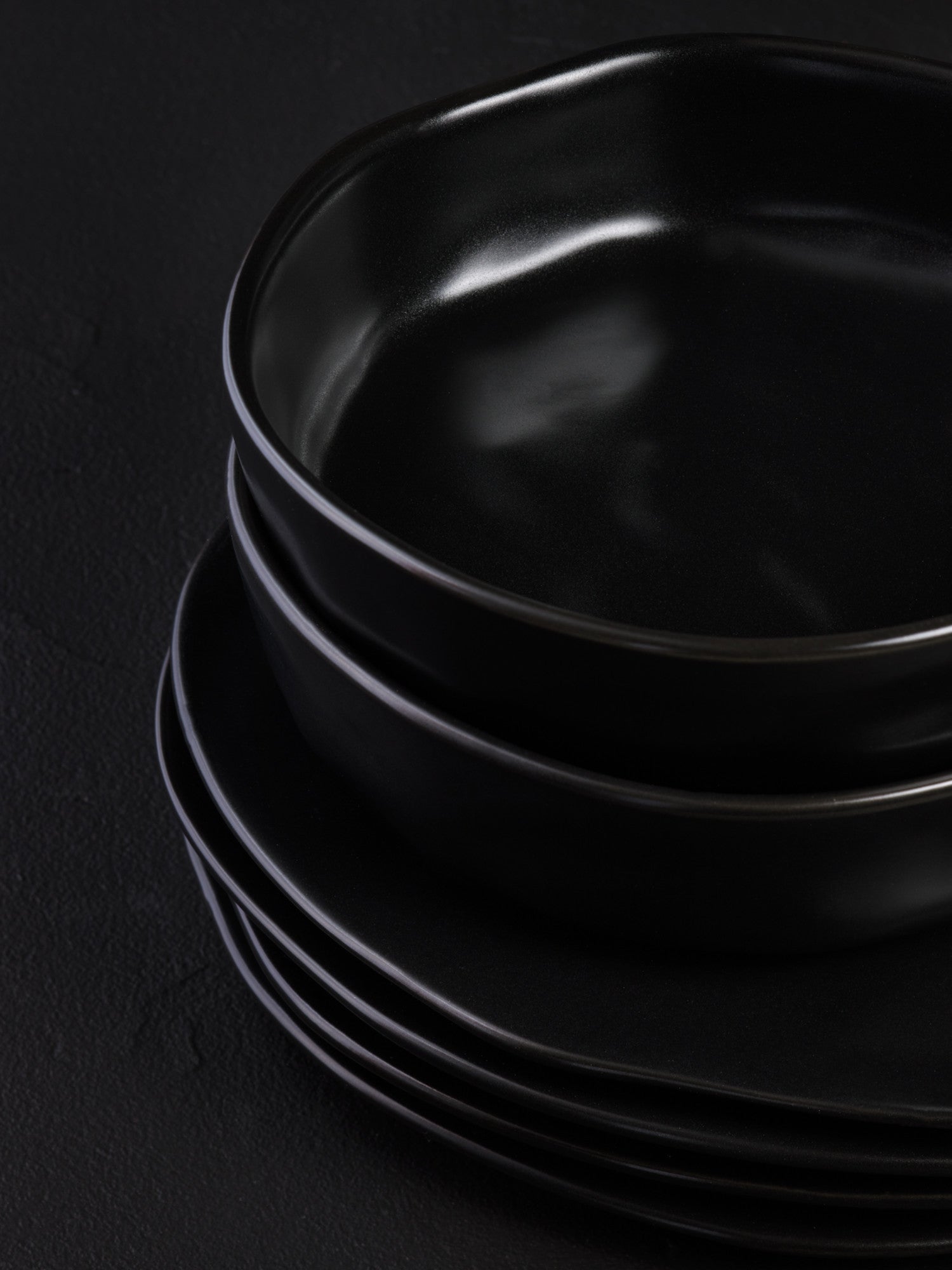  Stone + Lain Hekonda 16-Piece Dinnerware Set Stoneware - Black - Bonton