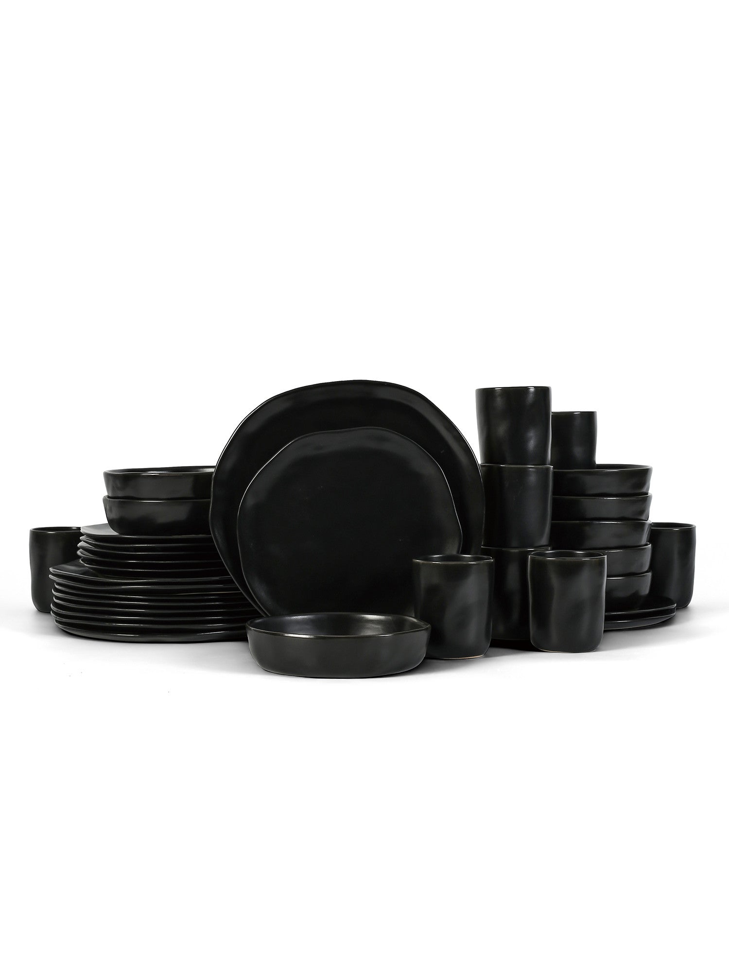  Stone + Lain Hekonda 32-Piece Dinnerware Set Stoneware - Black - Bonton