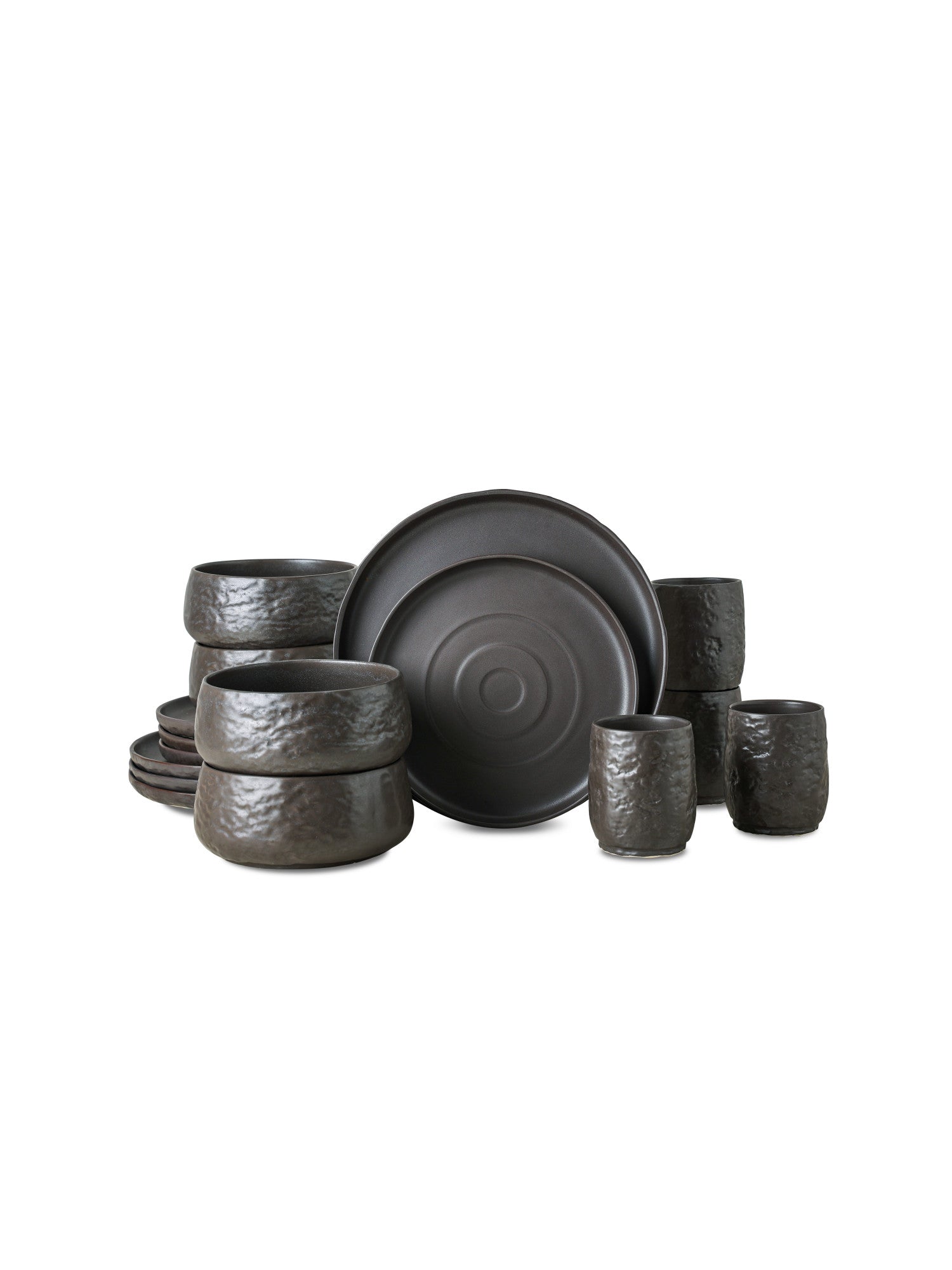  Stone + Lain Shosai 16-Piece Dinnerware Set Stoneware - Sage - Bonton