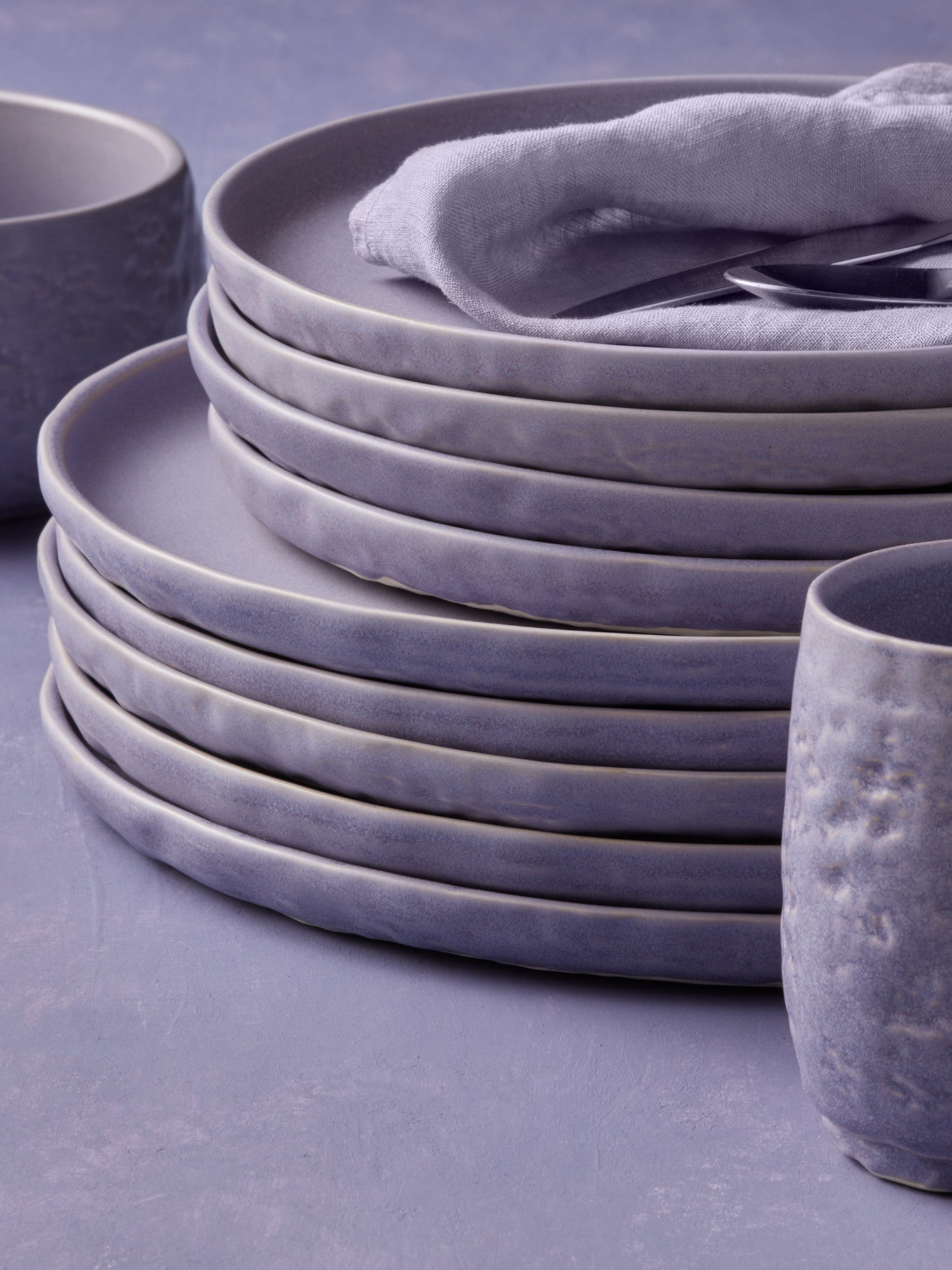  Stone + Lain Shosai 16-Piece Dinnerware Set Stoneware - Lavender - Bonton