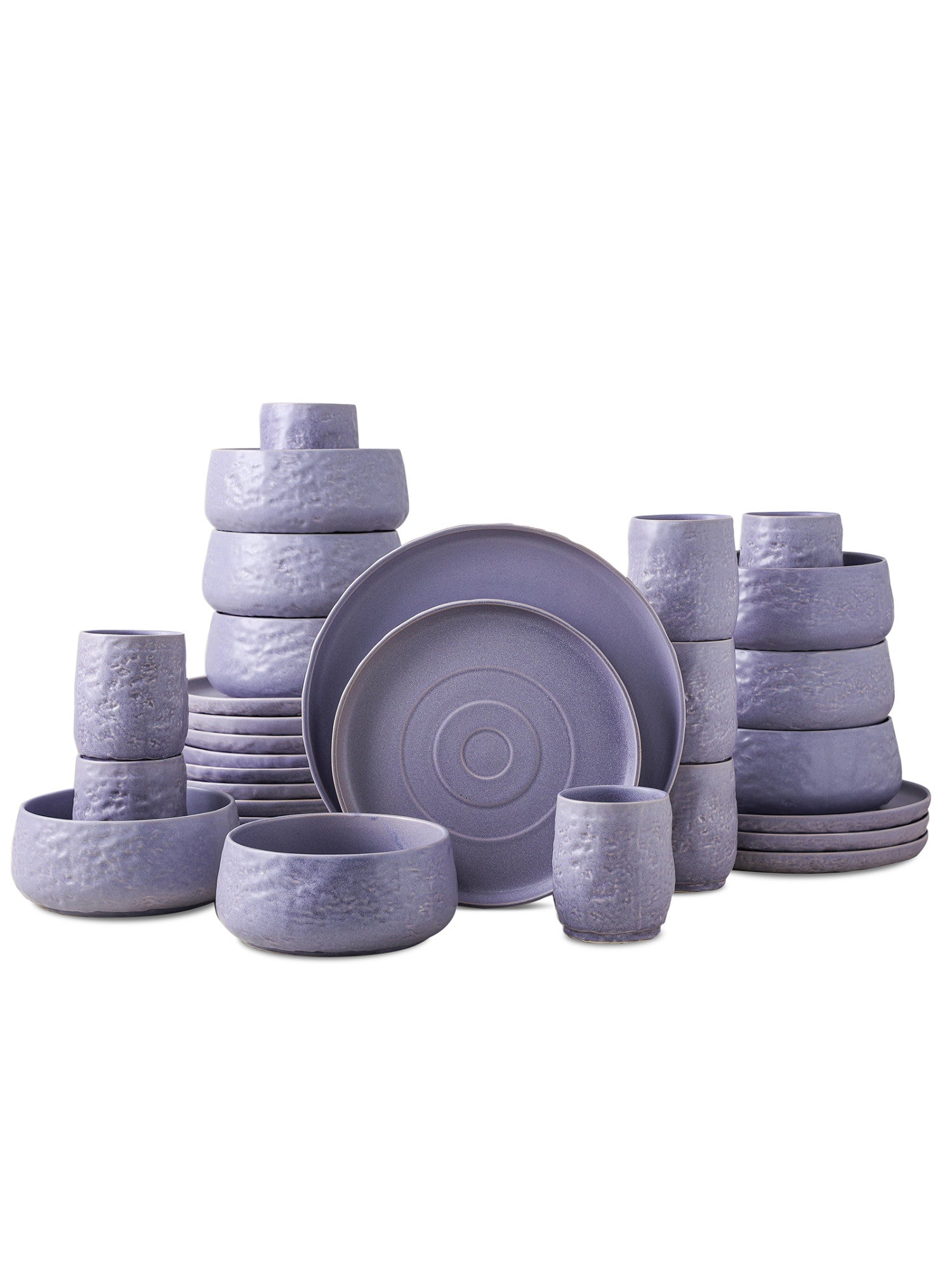  Stone + Lain Shosai 32-Piece Dinnerware Set Stoneware - Lavender - Bonton