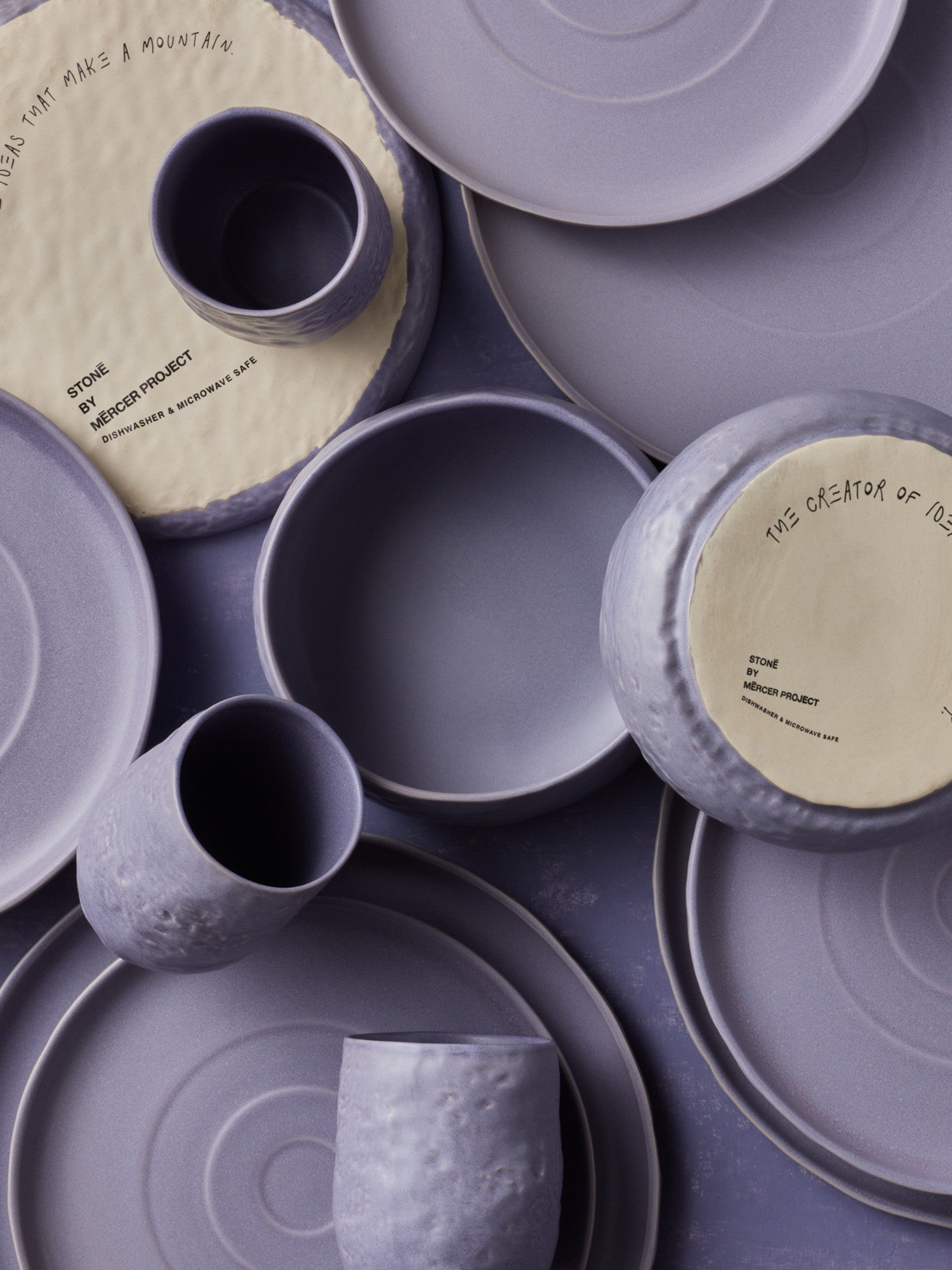  Stone + Lain Shosai 32-Piece Dinnerware Set Stoneware - Lavender - Bonton